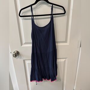 Xhilaration Dark Blue Textured Dress